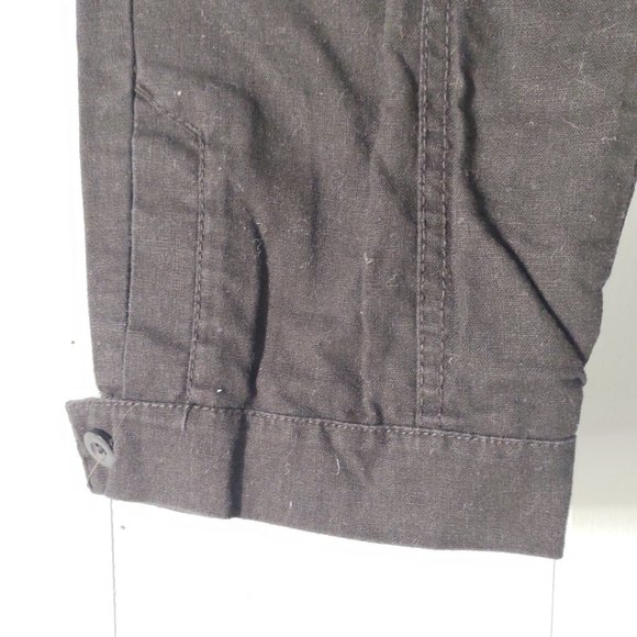 Smart Set Black Linen Capri Pants - Picture 4 of 9